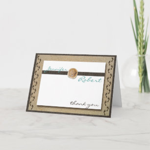 Cartão De Agradecimento Pegadas no obrigado da areia você