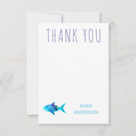 Cartão De Agradecimento Peixes Arco-íris Aquarela Sob O Mar Obrigado