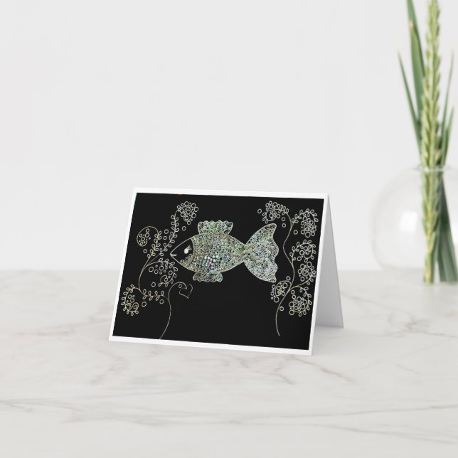 Cartão De Agradecimento Peixes Magos (Frente)