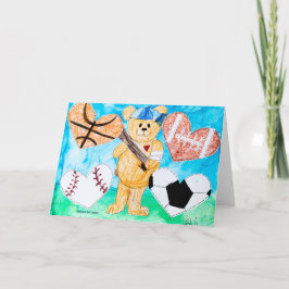 Cartão De Agradecimento Pelo Amor ao Esporte - Arte Infantil para o CHOC