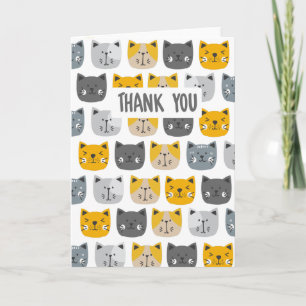 Cartão De Agradecimento Pelo amor dos gatos
