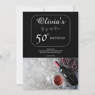 Cartão de agradecimento pelos 50 anos de Olivia