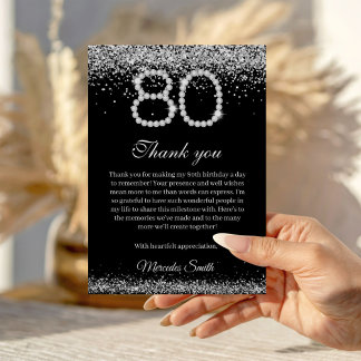 Cartão de Agradecimento pelos 80 Anos de Elegant D