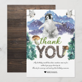 Cartão De Agradecimento Penguin Birthday Winter