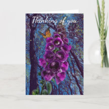 Pensando em você, a luva e borboleta