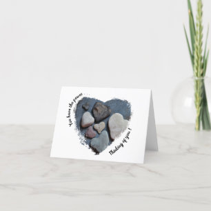 Cartão De Agradecimento Pensando no seu amor - Rocks-Heart Shaped Rocks Ca