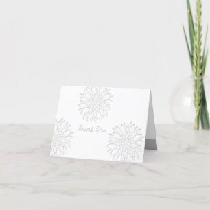 Cartão De Agradecimento Peonies Digital Paper Cut-Out 3 Simpatia Obrigado 