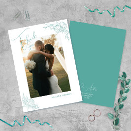 Cartão De Agradecimento Peony Elegance Wedding