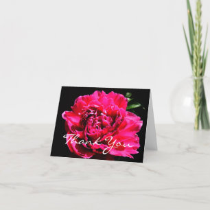 Cartão De Agradecimento Peony Flower Obrigado Nota