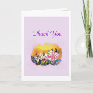 Cartão De Agradecimento Peony　GREETING CARD vertical