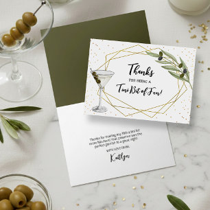 Cartão De Agradecimento Pequena Diversão Martini Soirée