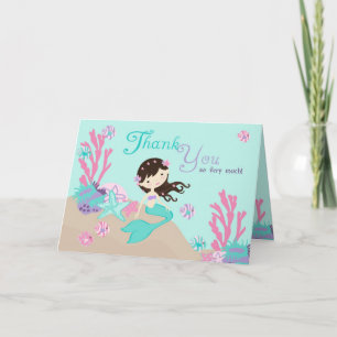Cartão De Agradecimento Pequena Sereia TY Card 2 Brunette