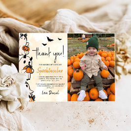 Cartão De Agradecimento Pequeno Boo Halloween Aniversário