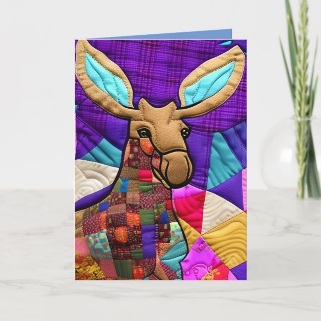 Cartão De Agradecimento Pequeno Calf Moose Como Design (Frente)