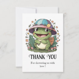 Cartão De Agradecimento Pequeno Chá de fraldas Colorido