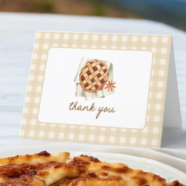 Cartão De Agradecimento Pequeno Chá de fraldas De Pizza Cutie Dobrado (Criador carregado)