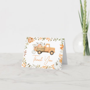 Cartão De Agradecimento Pequeno Chá de fraldas de Pumpkin