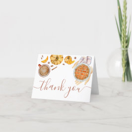 Cartão De Agradecimento Pequeno Chá de fraldas de tarte