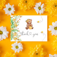 Pequeno chá de fraldas de urso de mel obrigado car