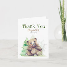 Pequeno Chá de fraldas Do Urso Obrigado