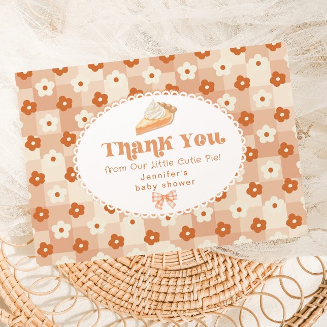 Cartão De Agradecimento Pequeno chá de fraldas neutro por sexo (Criador carregado)