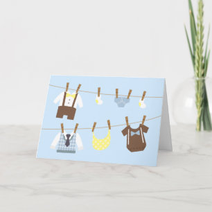 Cartão De Agradecimento Pequeno Chá De Menino Cavalheiro Obrigado