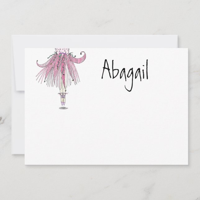 Cartão De Agradecimento Pequeno Dançarino Número Um Obrigado (Frente)