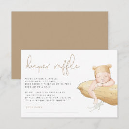 Cartão De Agradecimento Pequeno Gênero de amendoim Raffle Fralda Neutra