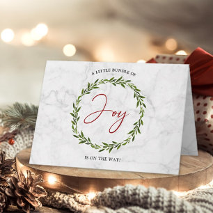 Cartão De Agradecimento Pequeno Pacote De Alegria Chá de fraldas De Natal