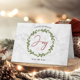 Cartão De Agradecimento Pequeno Pacote De Alegria Chá de fraldas De Natal