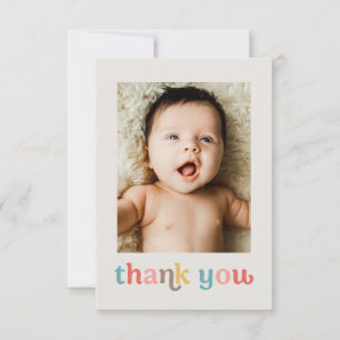 Cartão De Agradecimento Pequenos Fotos Personalizadas Coloridas e Modernas