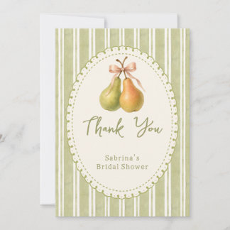 Cartão De Agradecimento Perfect Pair Pear Bridal Shower Thank You Card