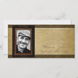 Cartão De Agradecimento Pergaminho de couro azul Simpatia fotográfica Obri