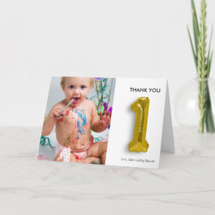 Cartão De Agradecimento Personalised 1st Birthday Thank You Card