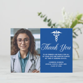 Cartão De Agradecimento Personalização da Graduação da Faculdade de Medici