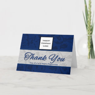 Cartão De Agradecimento Personalização do logotipo comercial Obrigado Da