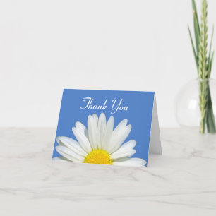 Cartão de Agradecimento Personalizado Blue & White