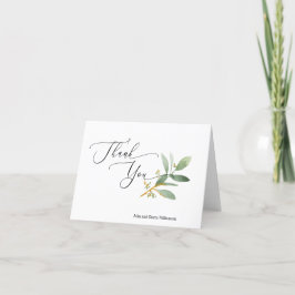 Cartão de Agradecimento Personalizado com Aquarela