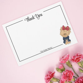 Cartão de agradecimento personalizado com cachorri