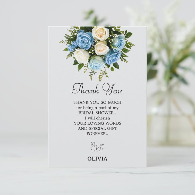 Cartão de Agradecimento Personalizado com Desenho  (Em pé/Frente)