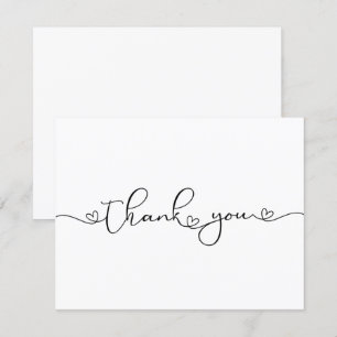 Cartão de Agradecimento Personalizado Coração Mini