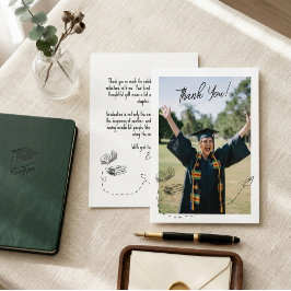 Cartão de Agradecimento Personalizado de Formatura