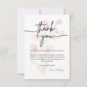 Cartão de Agradecimento Personalizado Elegante