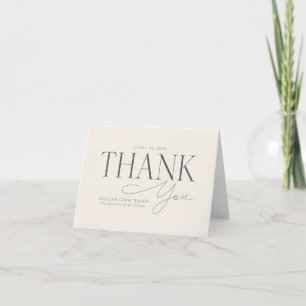 Cartão De Agradecimento Personalizado Elegante Moderno Foto Graduação