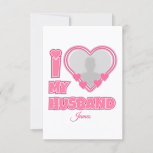 Cartão De Agradecimento Personalizado Eu Amo Meu Marido - Adicionar Fotogr