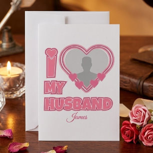 Cartão De Agradecimento Personalizado Eu Amo Meu Marido - Adicionar Fotogr
