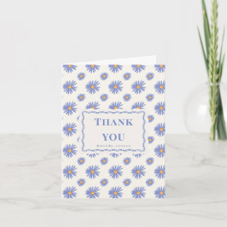 Cartão de Agradecimento Personalizado Flat Purple 