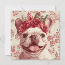 Cartão de Agradecimento Personalizado French Bulld