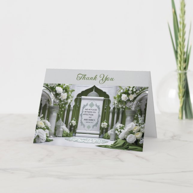 Cartão de Agradecimento Personalizado Islâmico Dob (Frente)