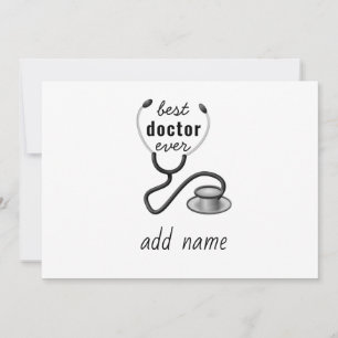 Cartão De Agradecimento Personalizado Melhor Médico de Todos os Tempos Gra